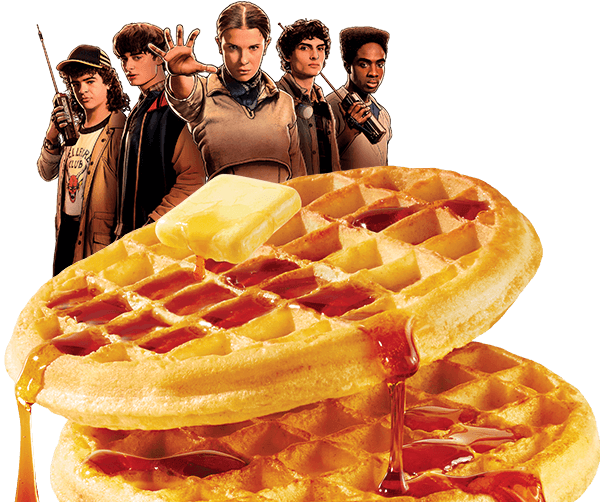 A stack of Eggo protein waffles