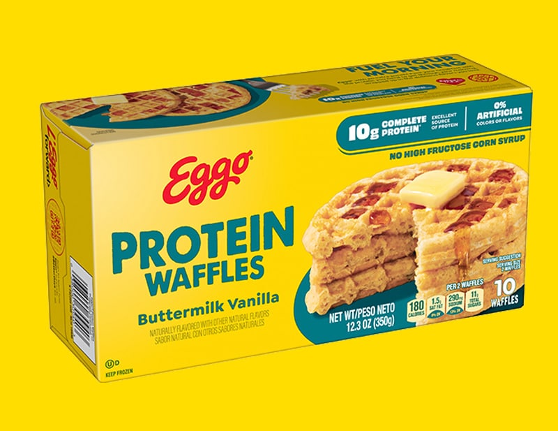 Box of Eggo® Protein Buttermilk Vanilla Waffles