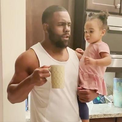 Mark Ingram II with Eggo waffles