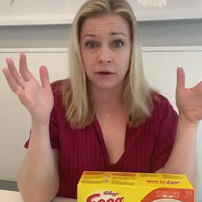 Melissa Joan Hart asking Where are your pants?